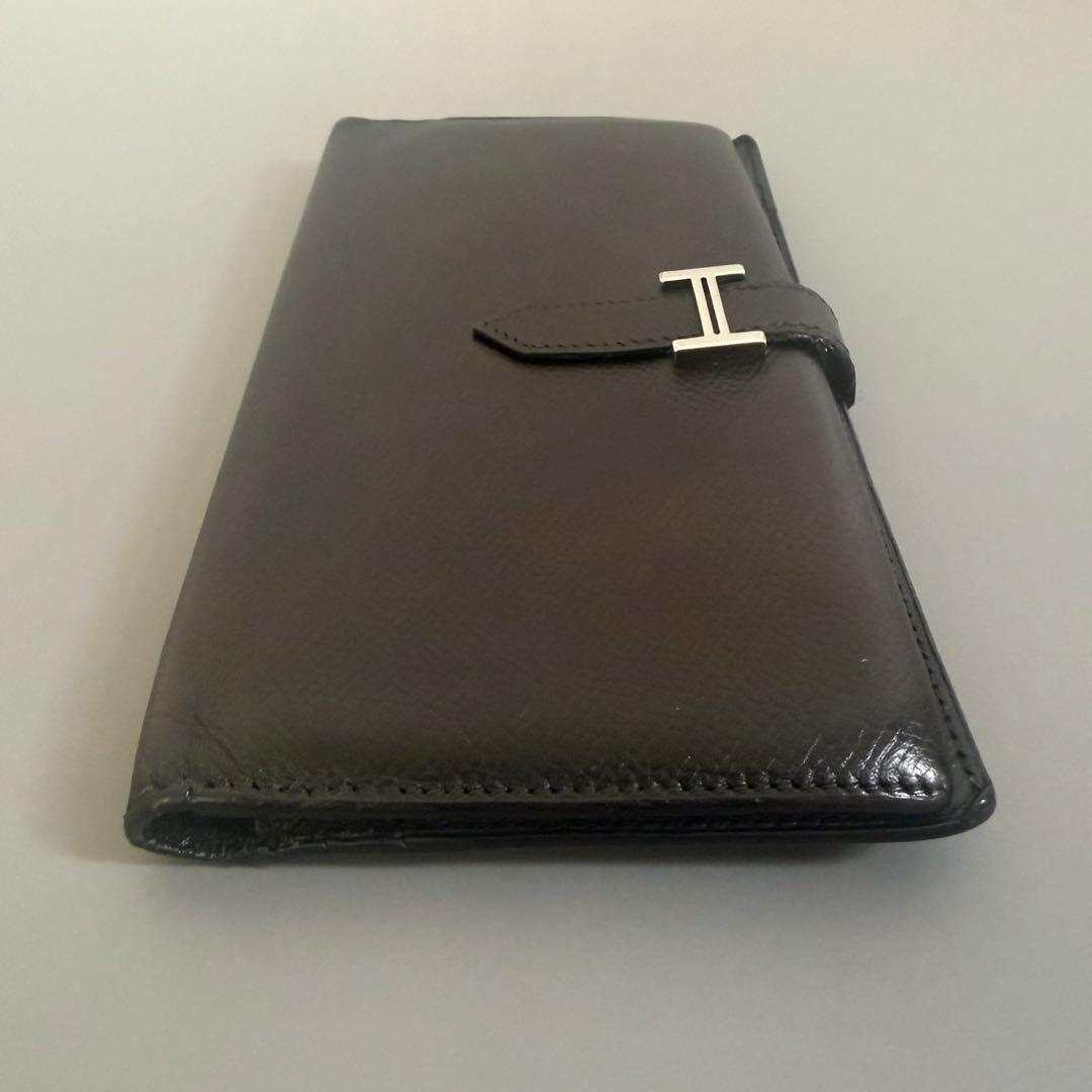 エルメス　ベアン　長財布　黒　HERMES　ブラック