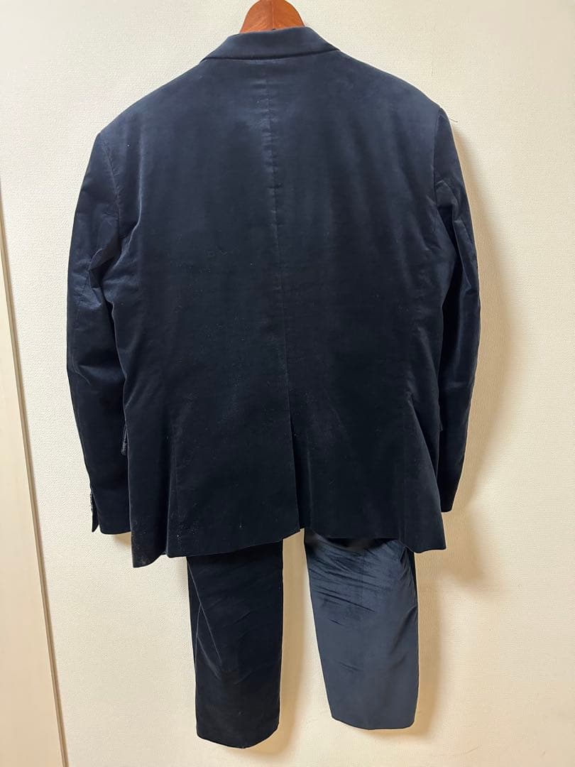 　ネイビー ベロア スーツセット　topサイズ54・bottomサイズ56