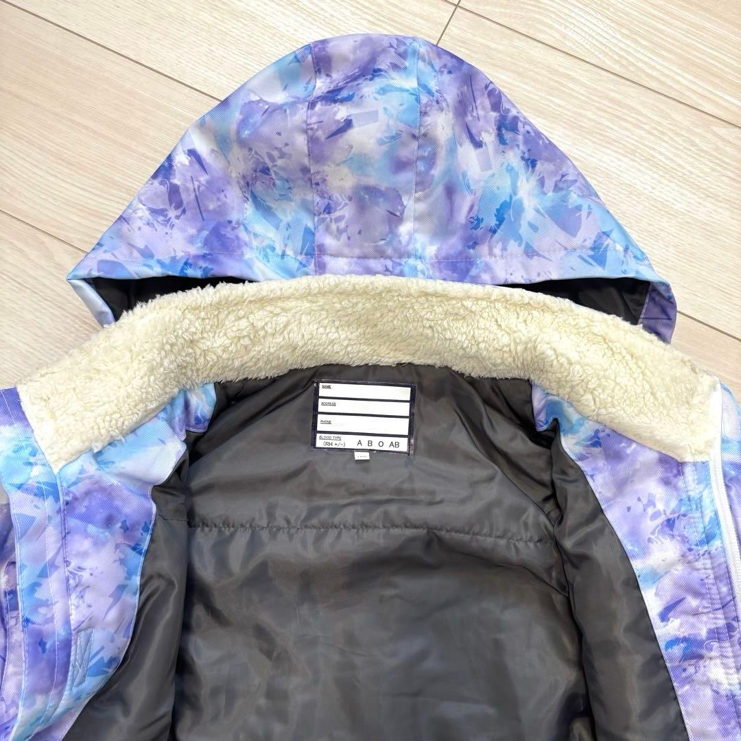 【美品】スキーウェア スノーボードウェア 上下セット 女の子 160 紫 青