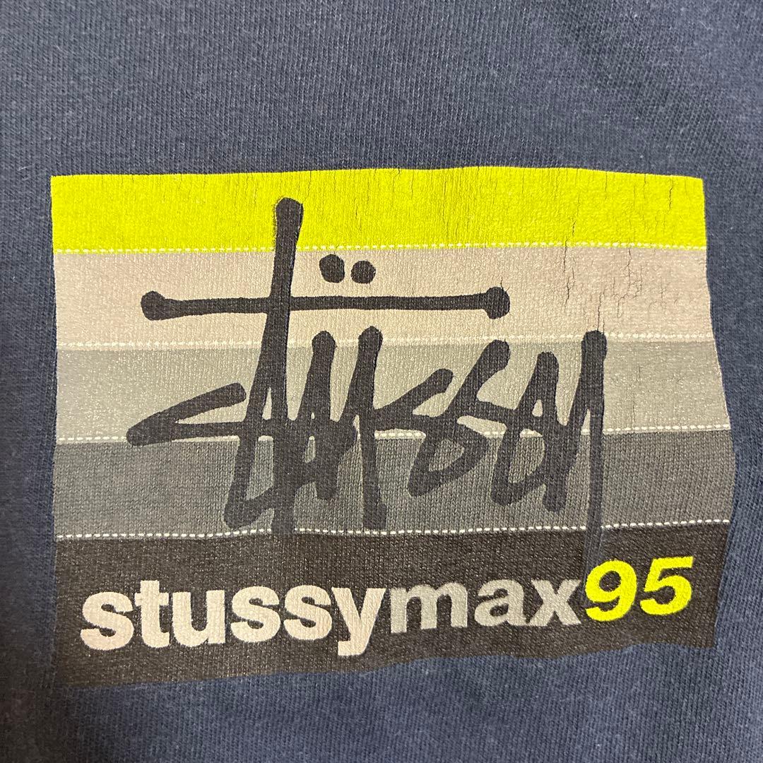 90s old stussy airmax95パロディネイビーTシャツ　M