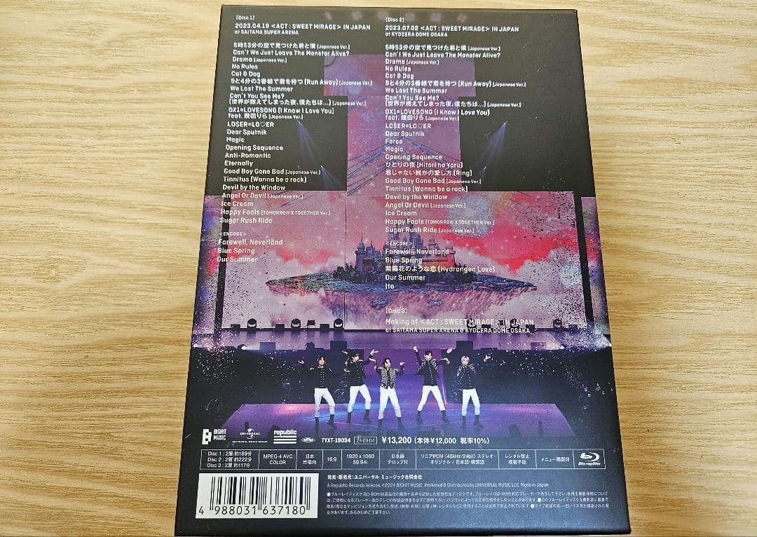 TXT ACT:SWEET MIRAGE IN JAPAN ブルーレイ初回限定盤