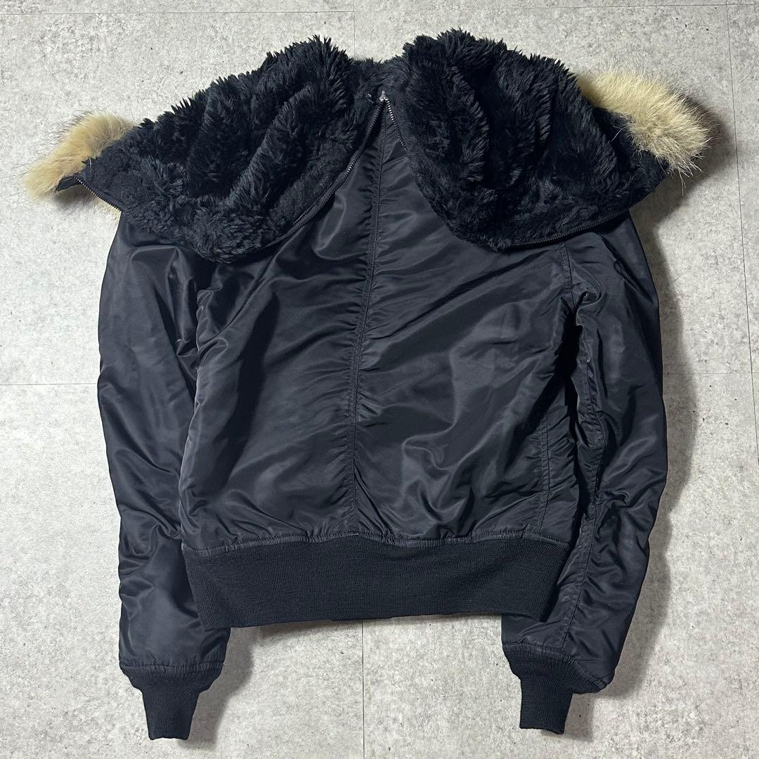 ら*ん様 美品 MARKAWARE N2B コヨーテファー 黒 3 フライトジャ
