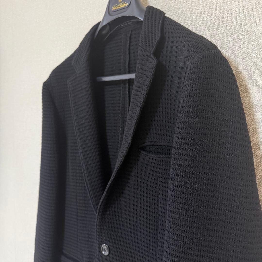 EMPORIO ARMANI ニットテーラード L相当 ブラック イタリア製