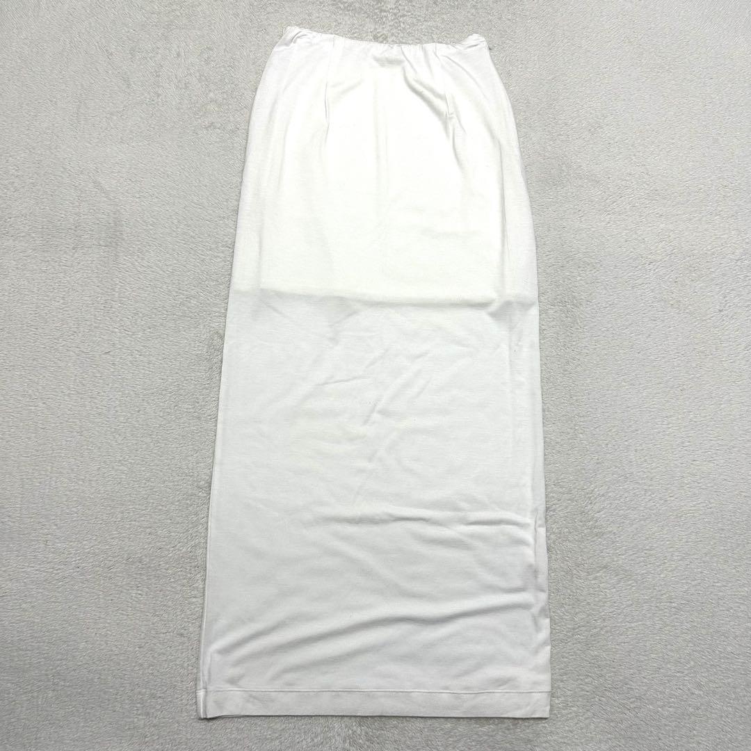 美品　yo BIOTOP silk jersey tight skirt 白