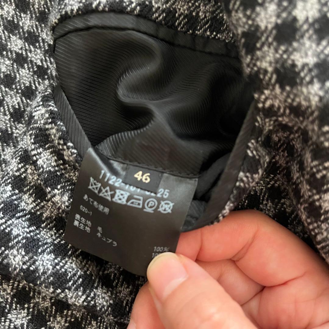 ソブリンハウス⭐️ジャケット46‼️定番ハウスドゥトゥースチェック⭐️グレー定価12万