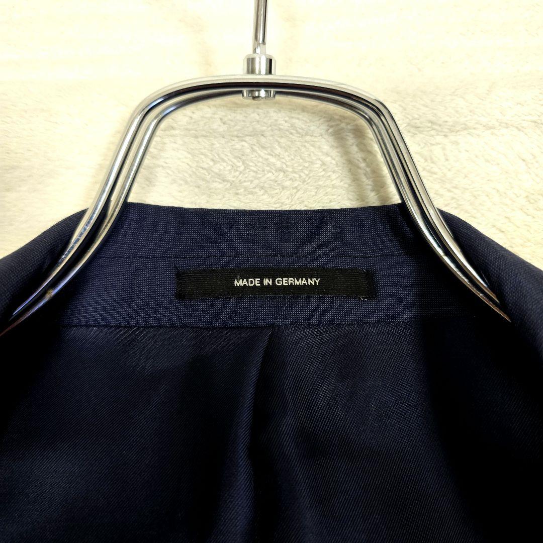 極美品 ヒューゴボス コロンボ シルク テーラードジャケット ネイビー 2XL