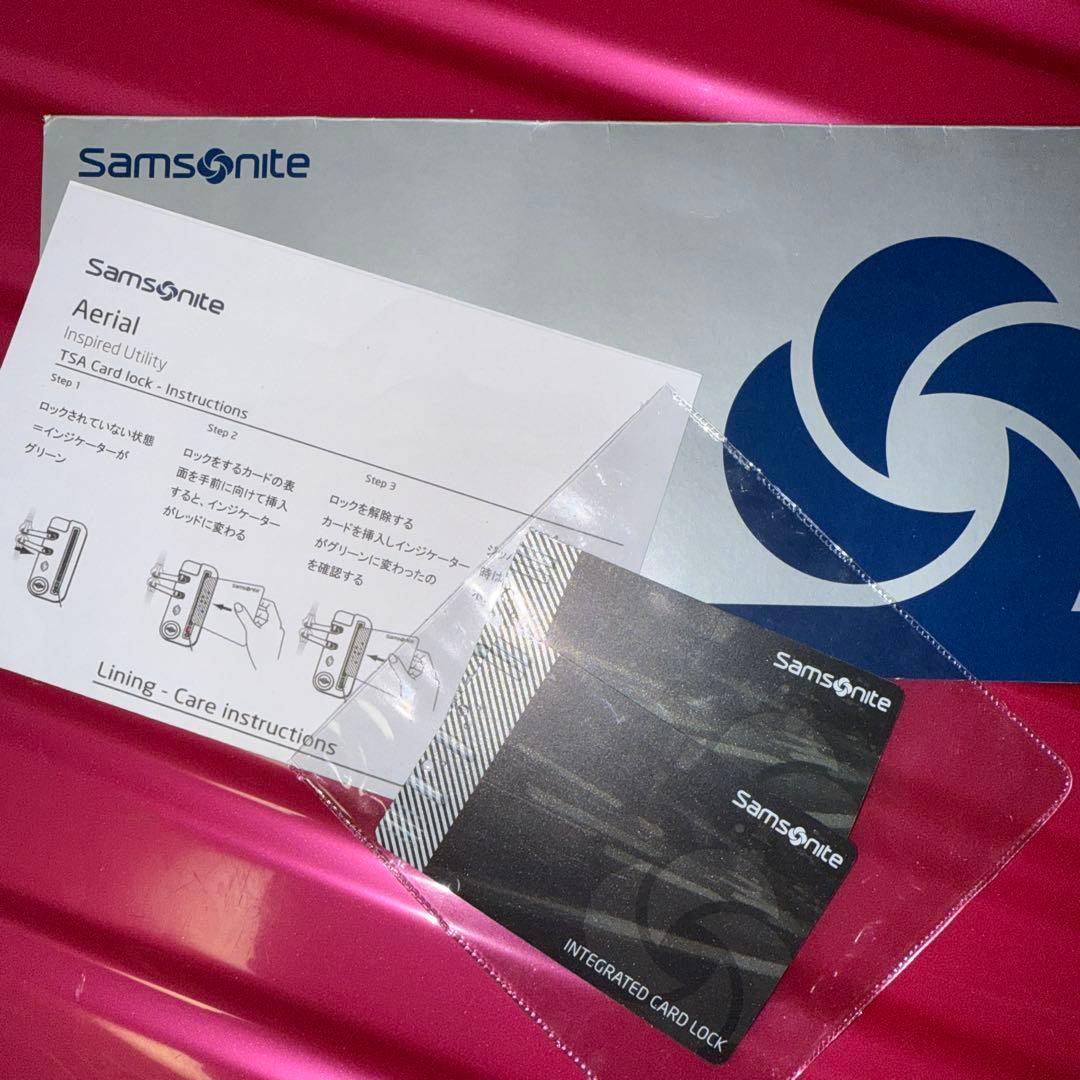 齋*子様 ピンク　サムソナイトエアーリアル74ℓ Card key採用