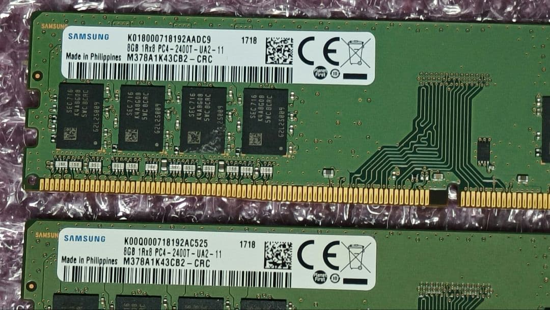 DDR4 8GBx2枚 16GB pc4-2400 動作確認済み ⑱
