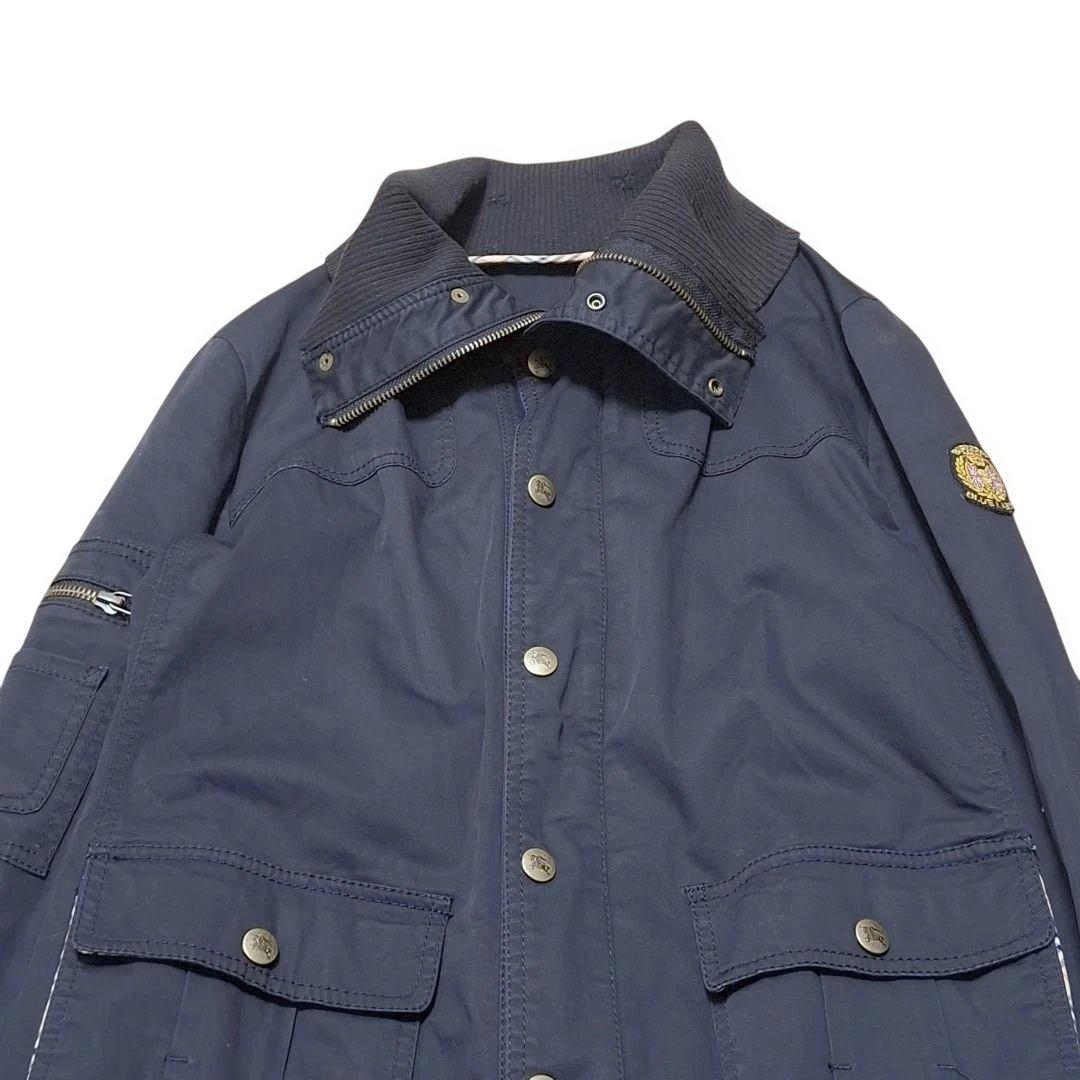 BURBERRY　ミニタリージャケット　38 ブラック　リブネック