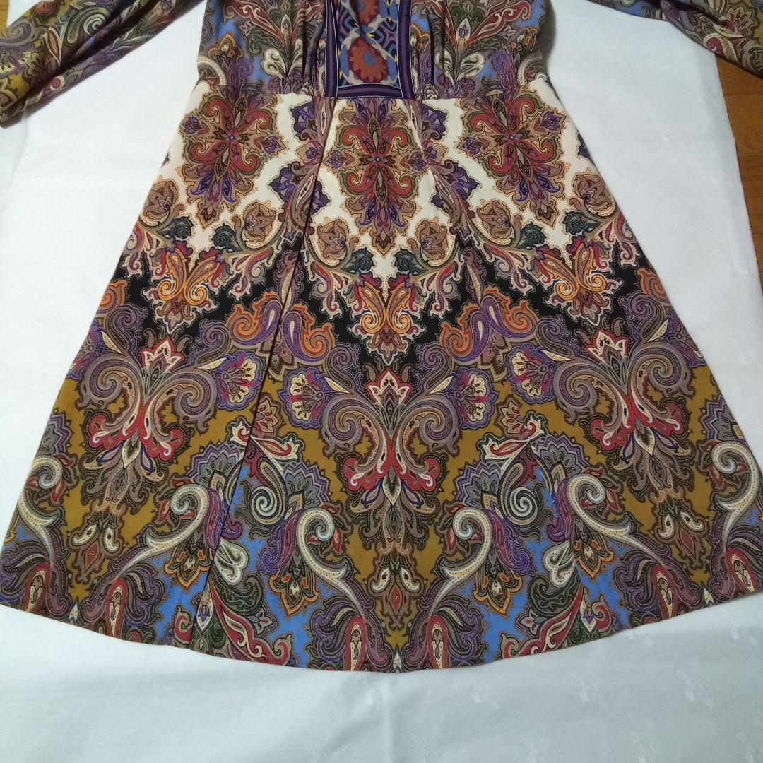ETRO ペイズリー柄のひざ丈ワンピース