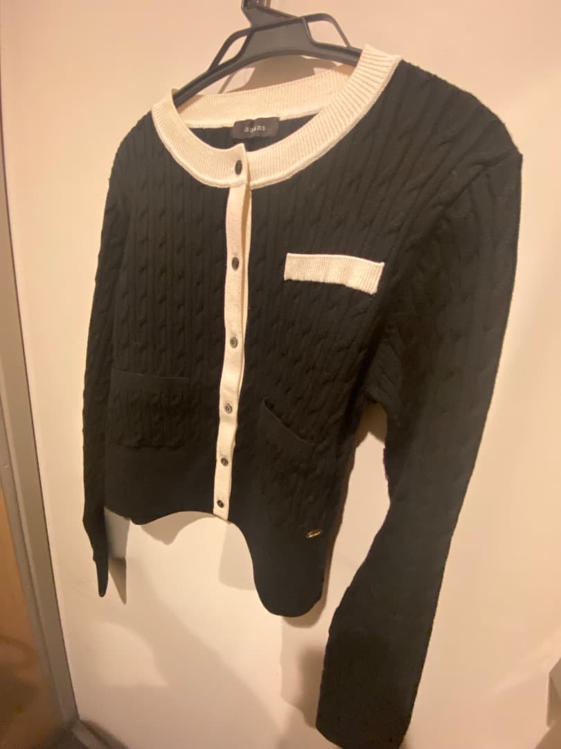 anuans リトルケーブルニットカーディガン