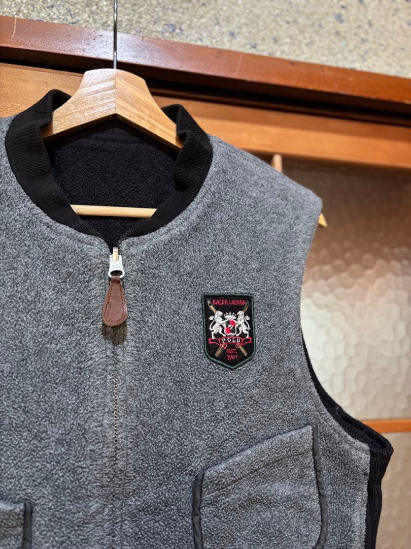 90s POLO RALPH LAUREN リバーシブル 黒 アメリカ製 黒