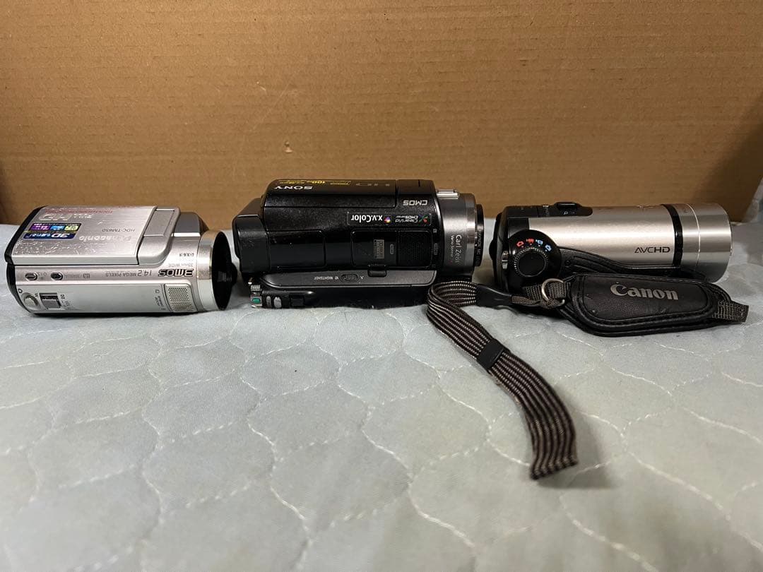 PANASONIC SONY CANON ビデオカメラ本体 3台セット　ジャンク
