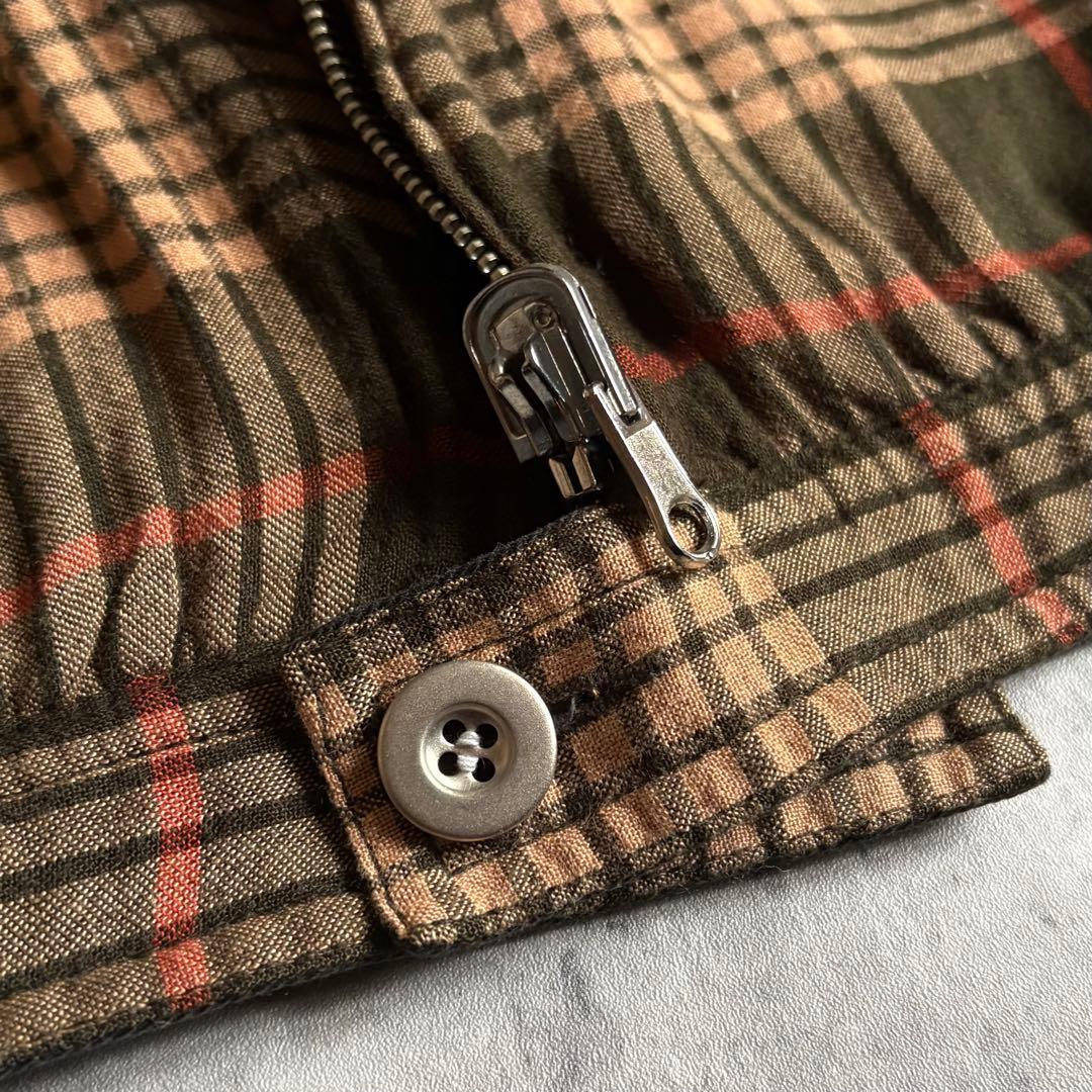 【00s vintage】リバーシブル　スイングトップ　チェック　短丈　古着