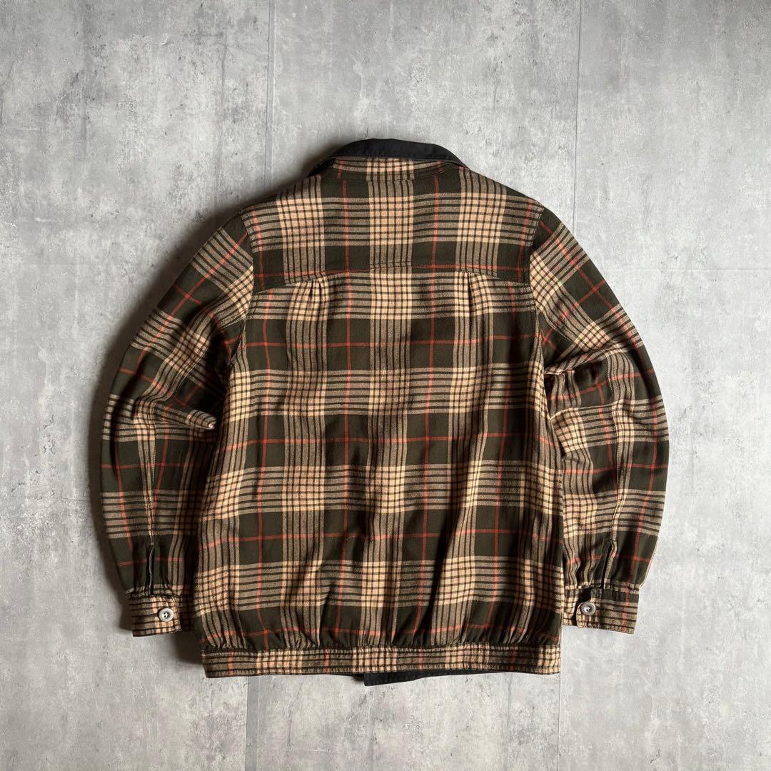 【00s vintage】リバーシブル　スイングトップ　チェック　短丈　古着