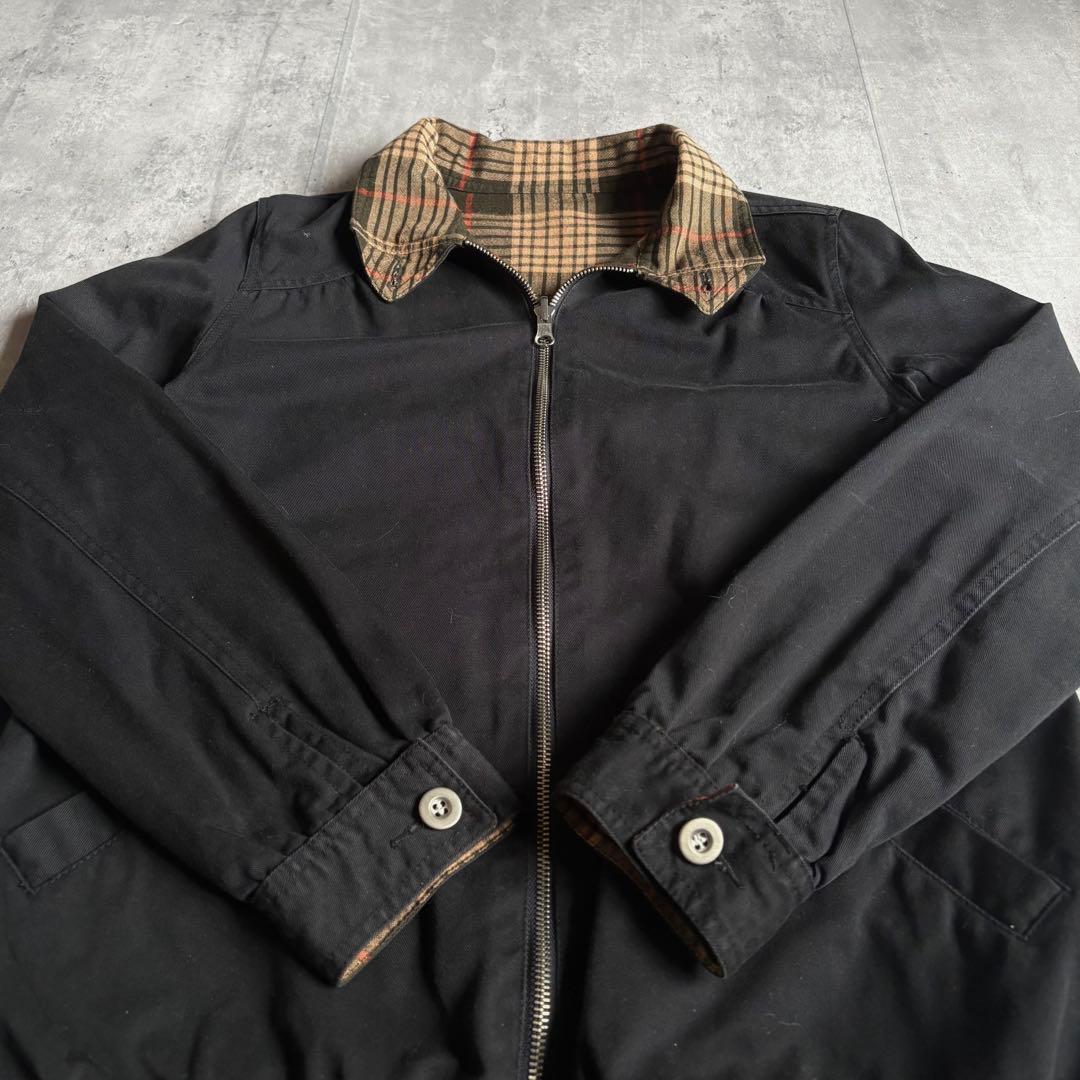 【00s vintage】リバーシブル　スイングトップ　チェック　短丈　古着