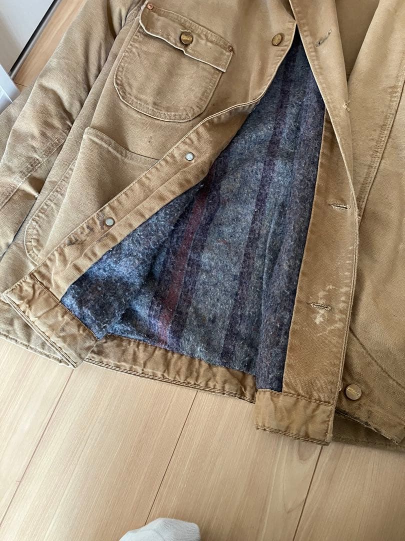 70s carhartt chore カバーオール　ジャケット　ボロ　カーハート