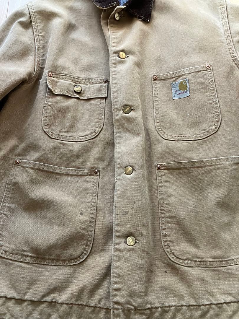 70s carhartt chore カバーオール　ジャケット　ボロ　カーハート