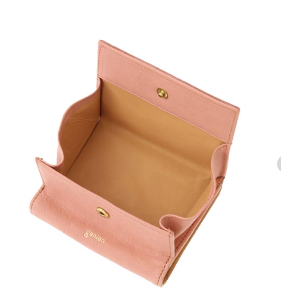 新品　genten 二つ折財布　ピーチベージュ