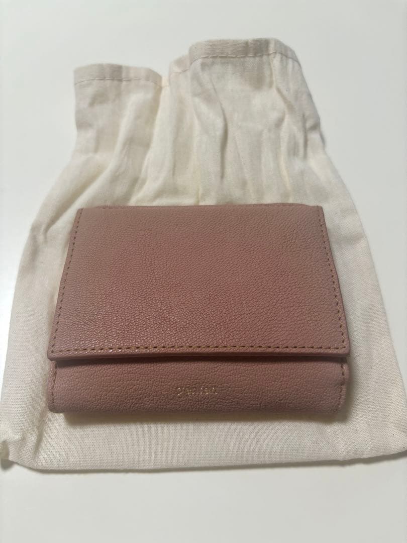 新品　genten 二つ折財布　ピーチベージュ