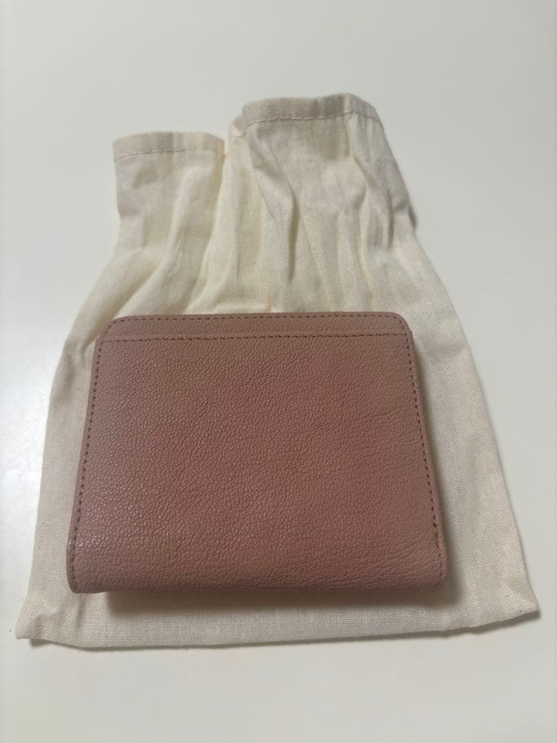 新品　genten 二つ折財布　ピーチベージュ