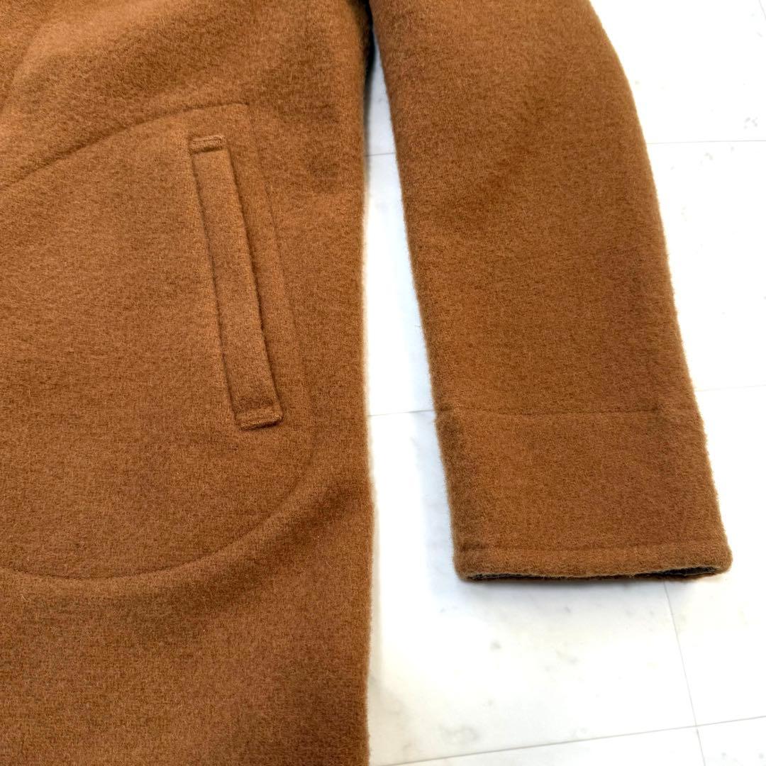 【希少カラー】美品★ダントン キャメル ウールモッサ ロングコート フード