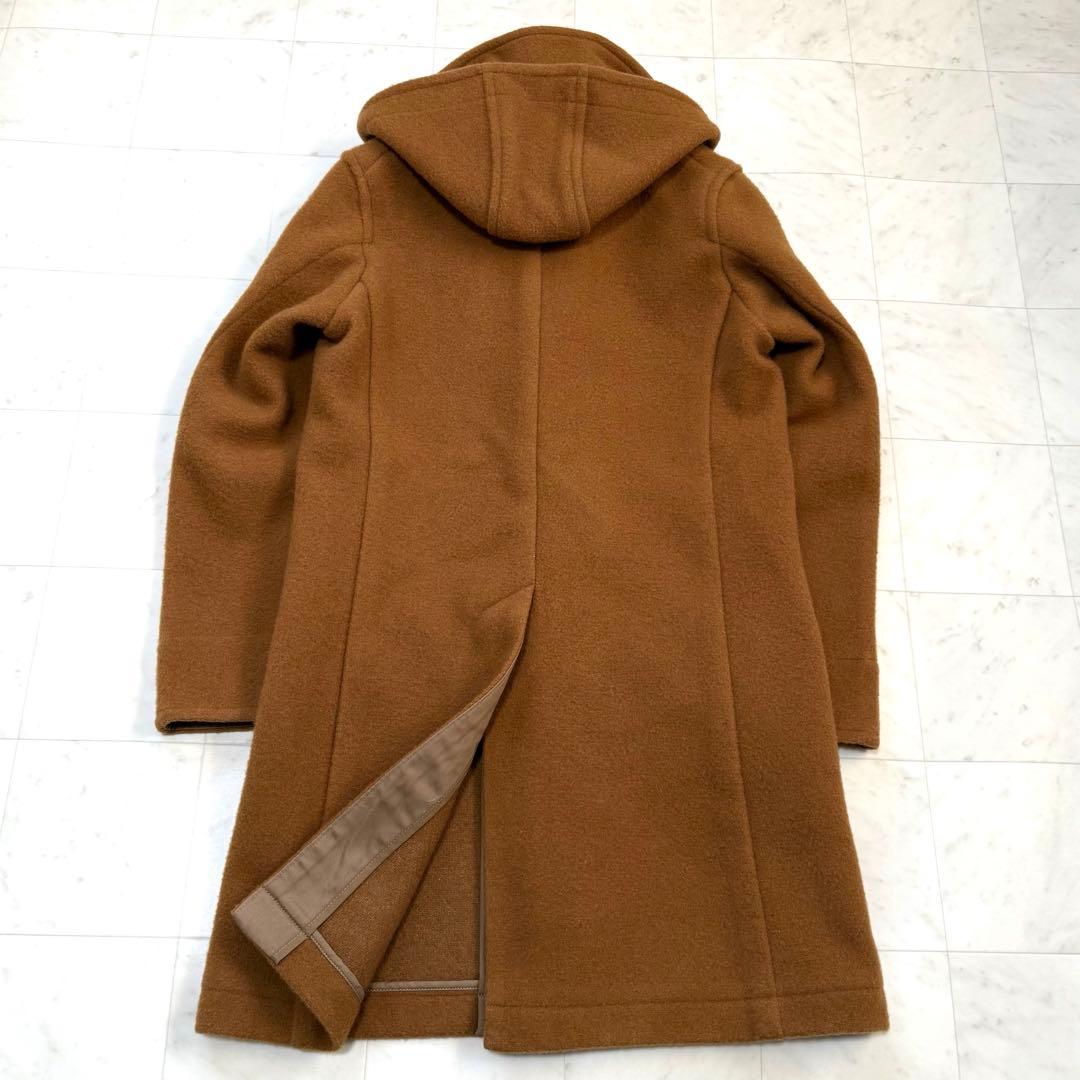 【希少カラー】美品★ダントン キャメル ウールモッサ ロングコート フード