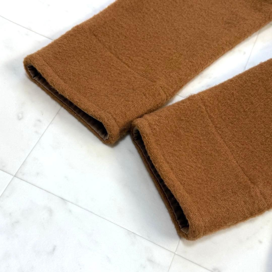 【希少カラー】美品★ダントン キャメル ウールモッサ ロングコート フード