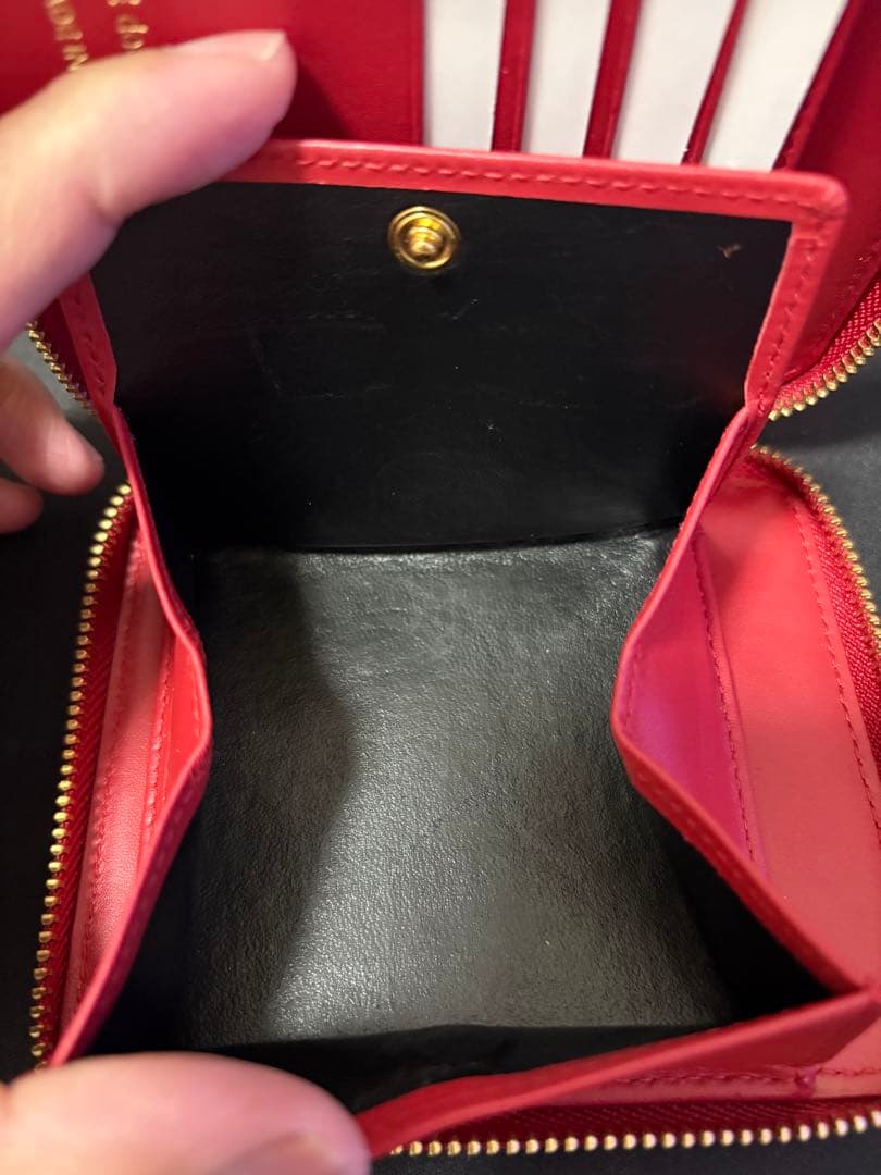 小物 comme des garcons Wallet Polka Dots Red