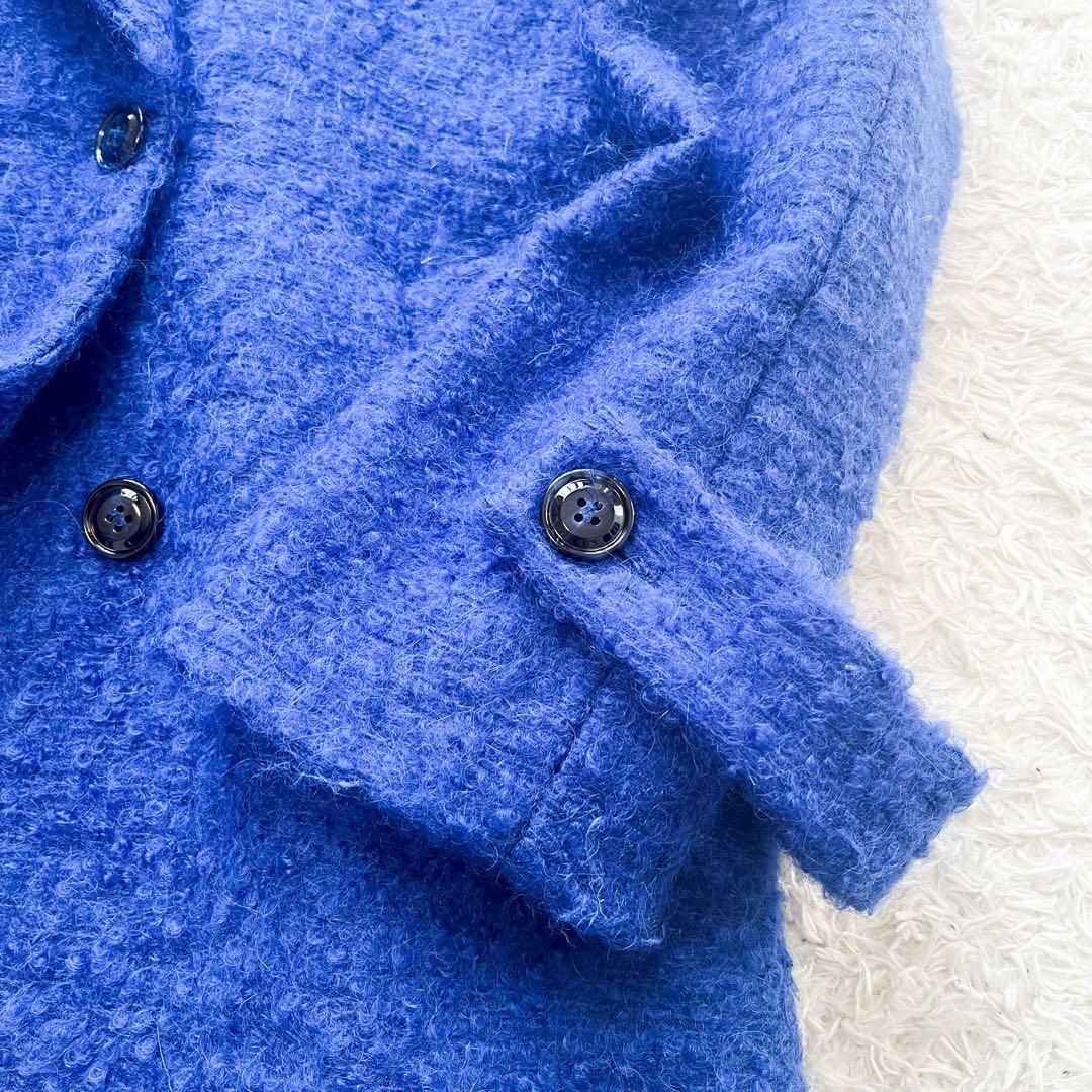 MAXMARA マレーラ ふわふわ ボアジャケットコート ロイヤルブルー