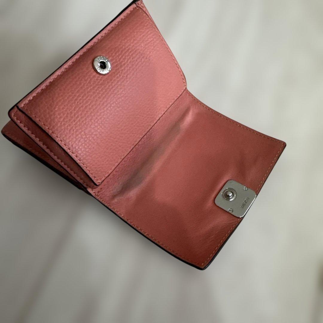 LOEWE ミニ財布　アナグラム　バーティカル　三つ折り