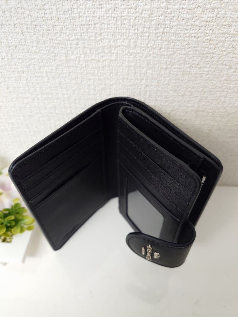 COACH 二つ折り財布 シグネチャー ブラック 新品 未使用 コーチ