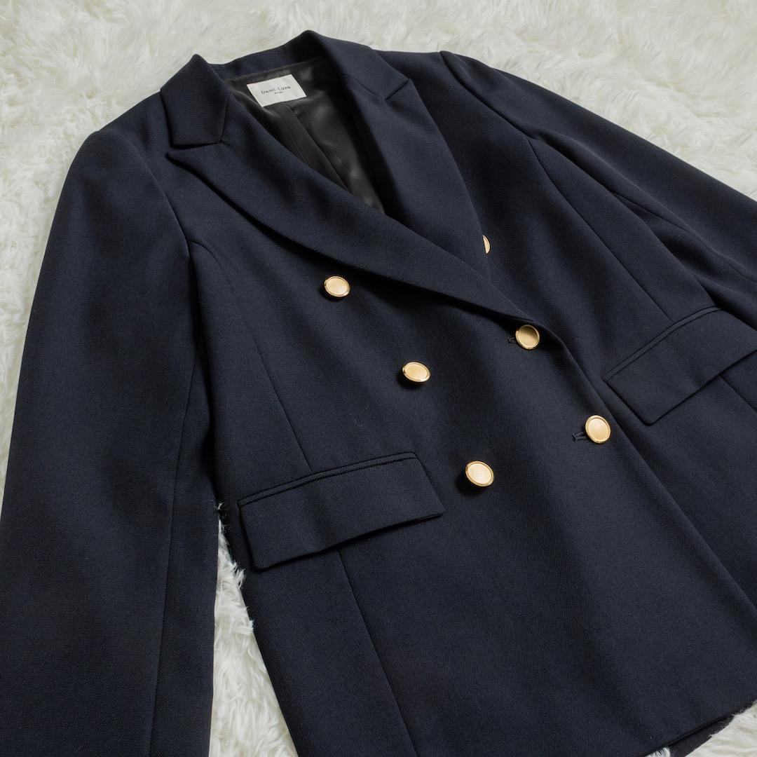 美品 Demi-Luxe BEAMS ドライギャバジン ダブルジャケット 36