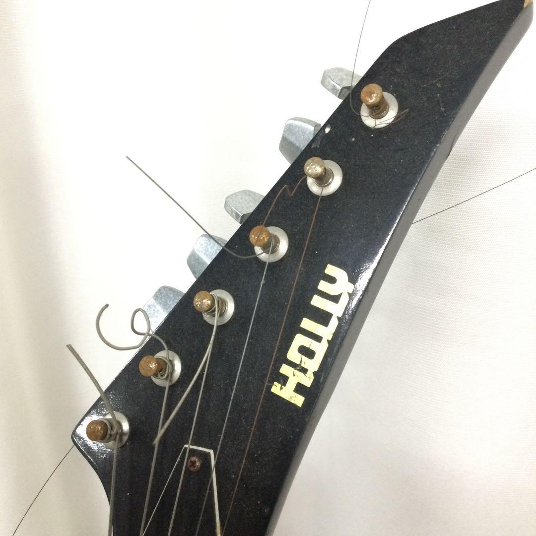 ジャンク品 HOLLY エレキギター ストラト型 スタンド付