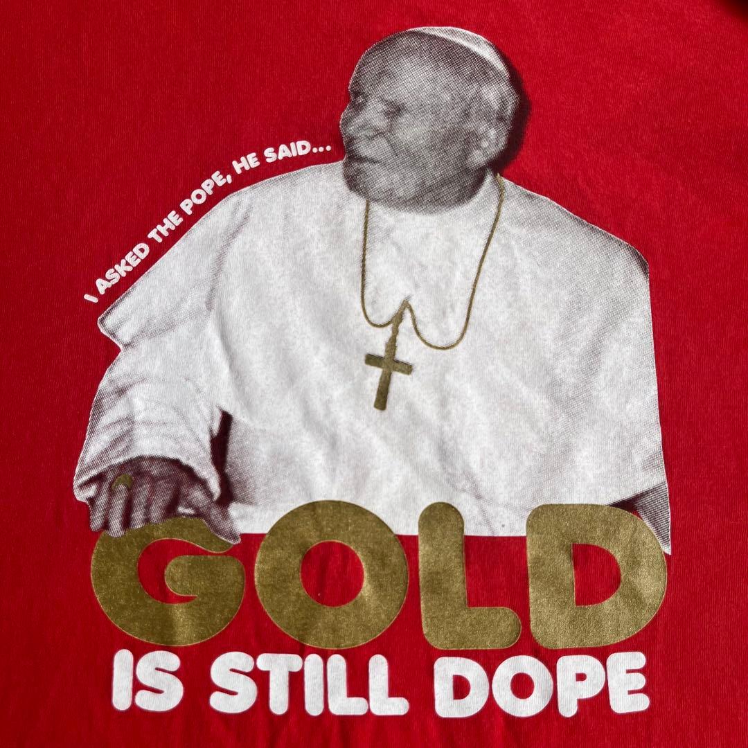 “ローマ法王” old stussy プリント Tシャツ 00s M 赤
