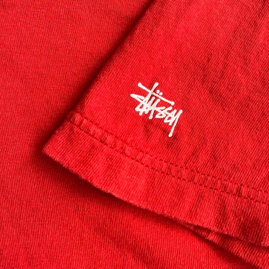 “ローマ法王” old stussy プリント Tシャツ 00s M 赤