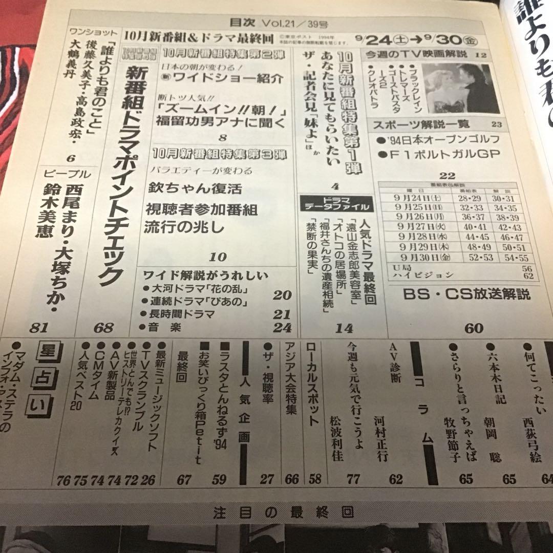 週刊テレビ番組　後藤久美子　パパはニュースキャスター　田村正和