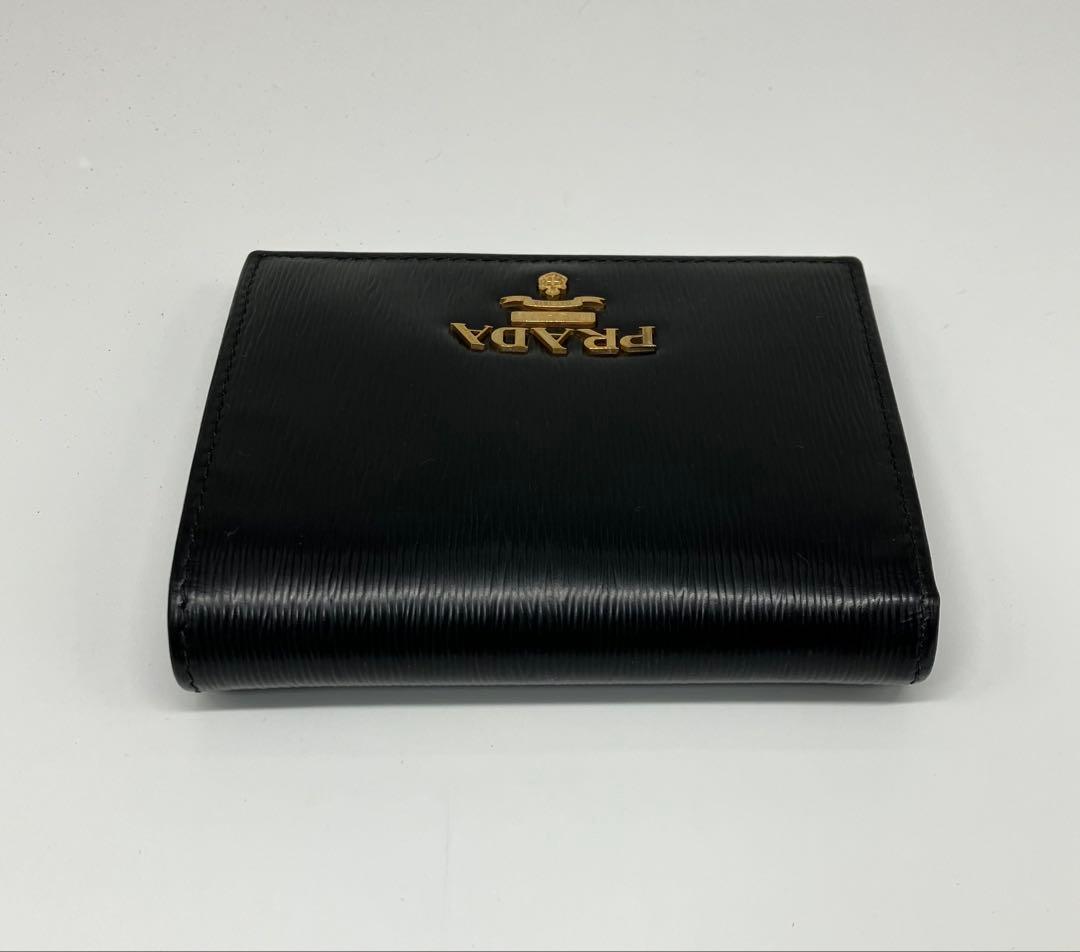 ⭐️ 極美品 プラダ ヴィッテロムーブ 二つ折り財布 ミニウォレット ブラック
