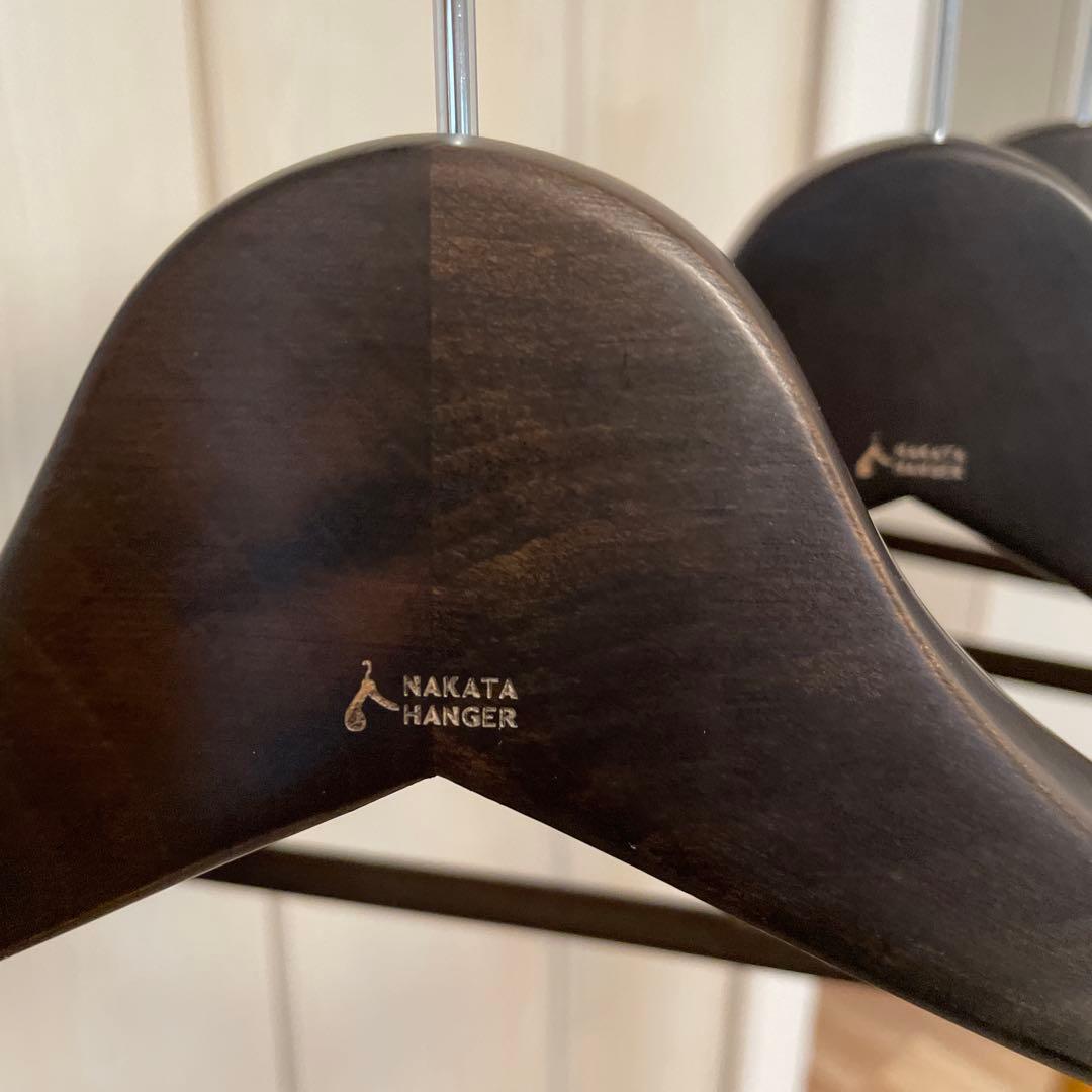 NAKATA HANGER メンズスーツハンガー 5本組 スモークブラウン