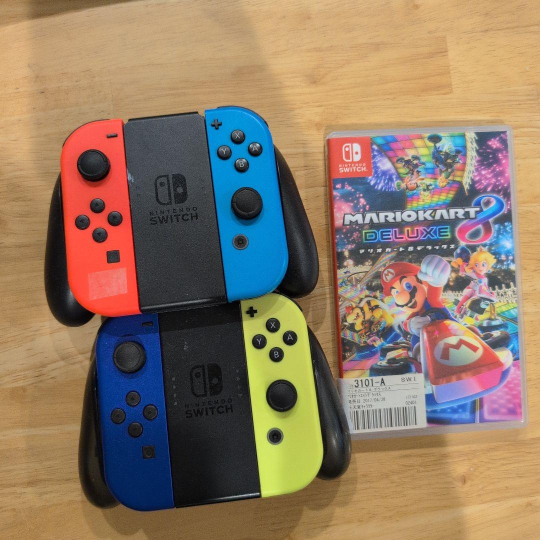 Nintendo Switch 本体 青/赤 + マリオカート8 などセット