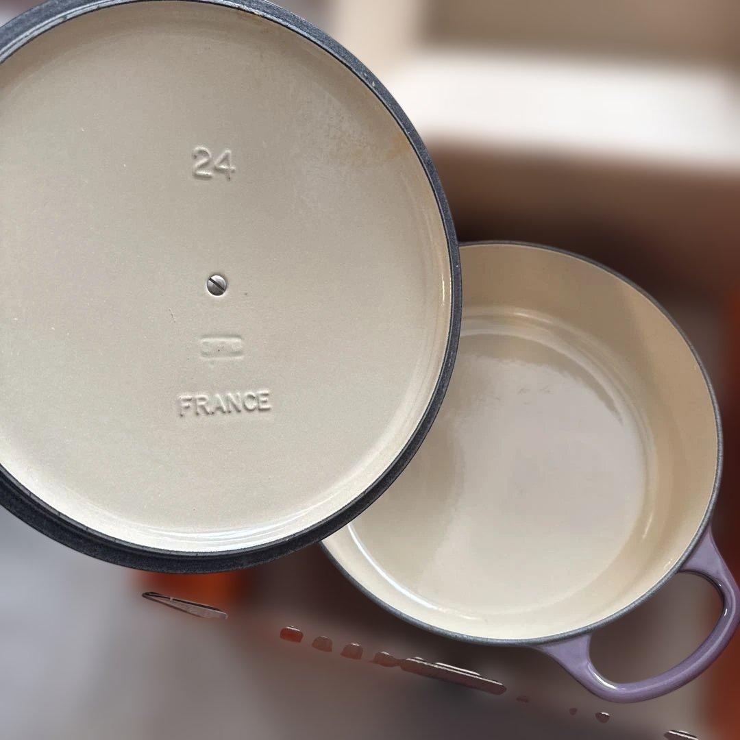 お値下げ◎LE CREUSET 両手鍋 24cm パープル