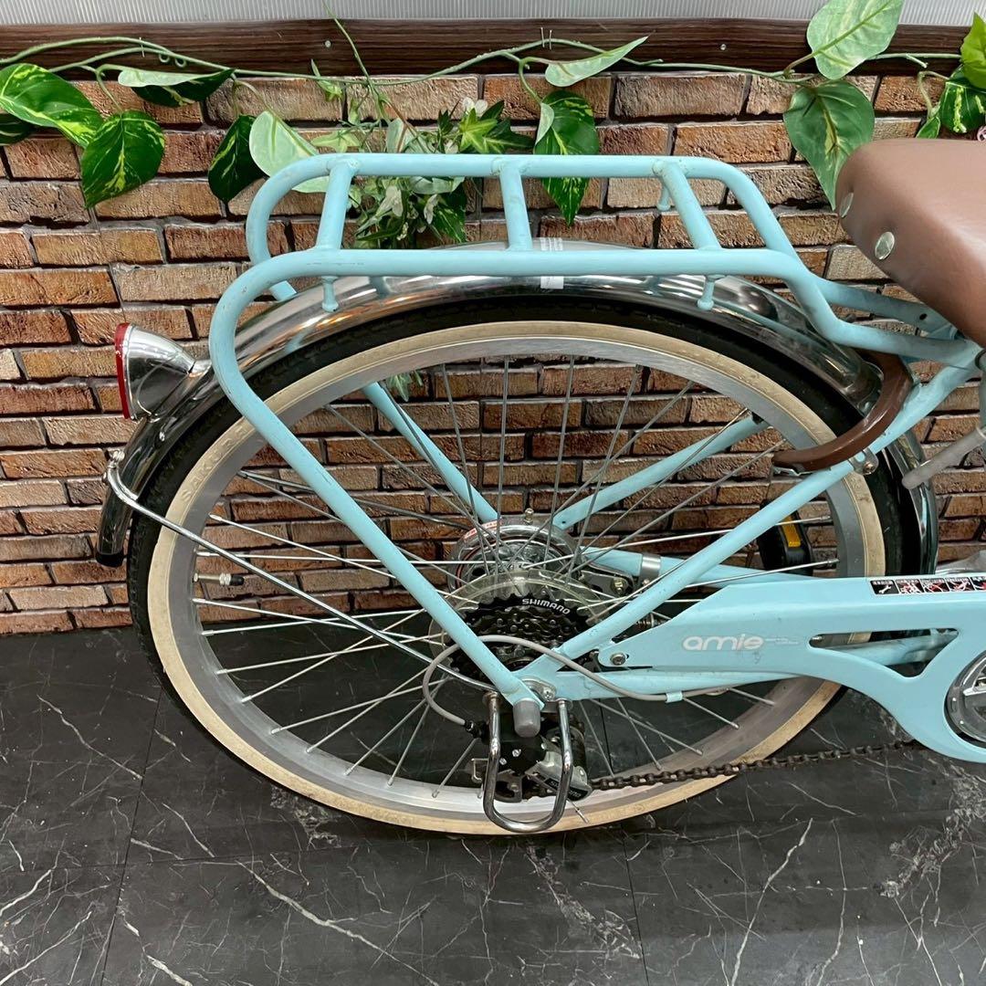 【124】子供用自転車 子供車 ami 水色 22インチ 変速付き