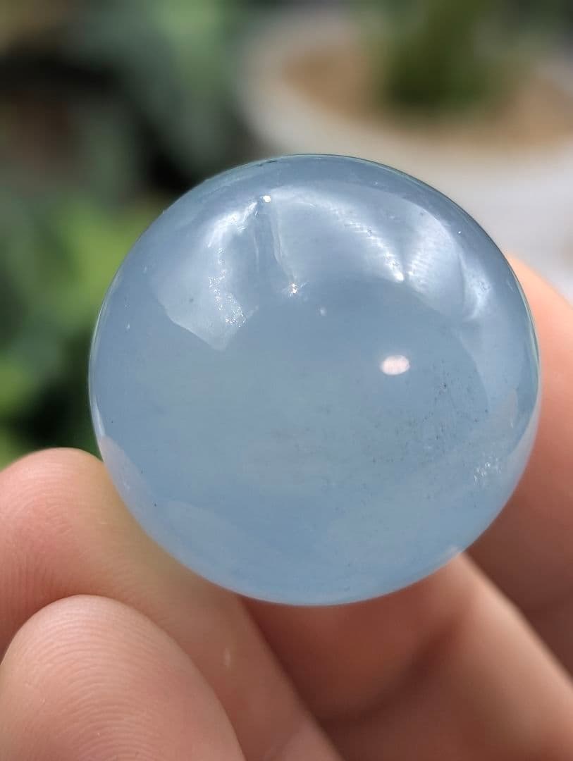 21g 24.3mm SL08希少【アクアマリン】　小型丸玉