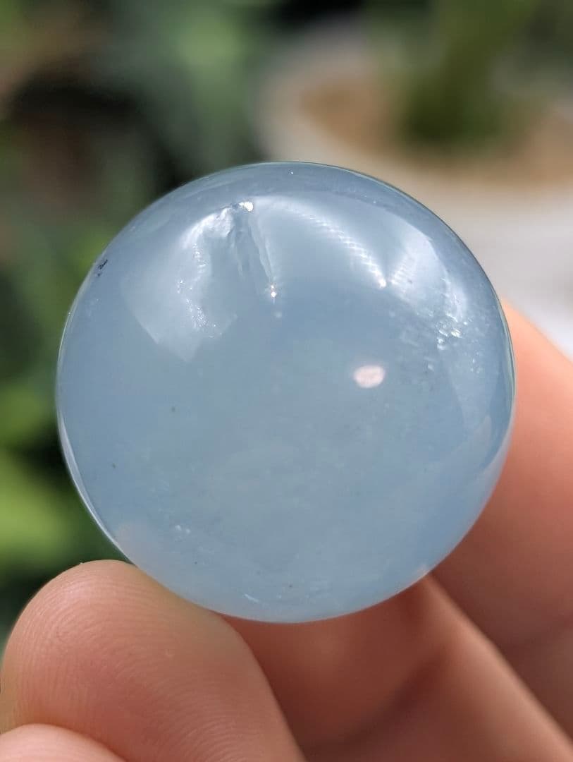 21g 24.3mm SL08希少【アクアマリン】　小型丸玉