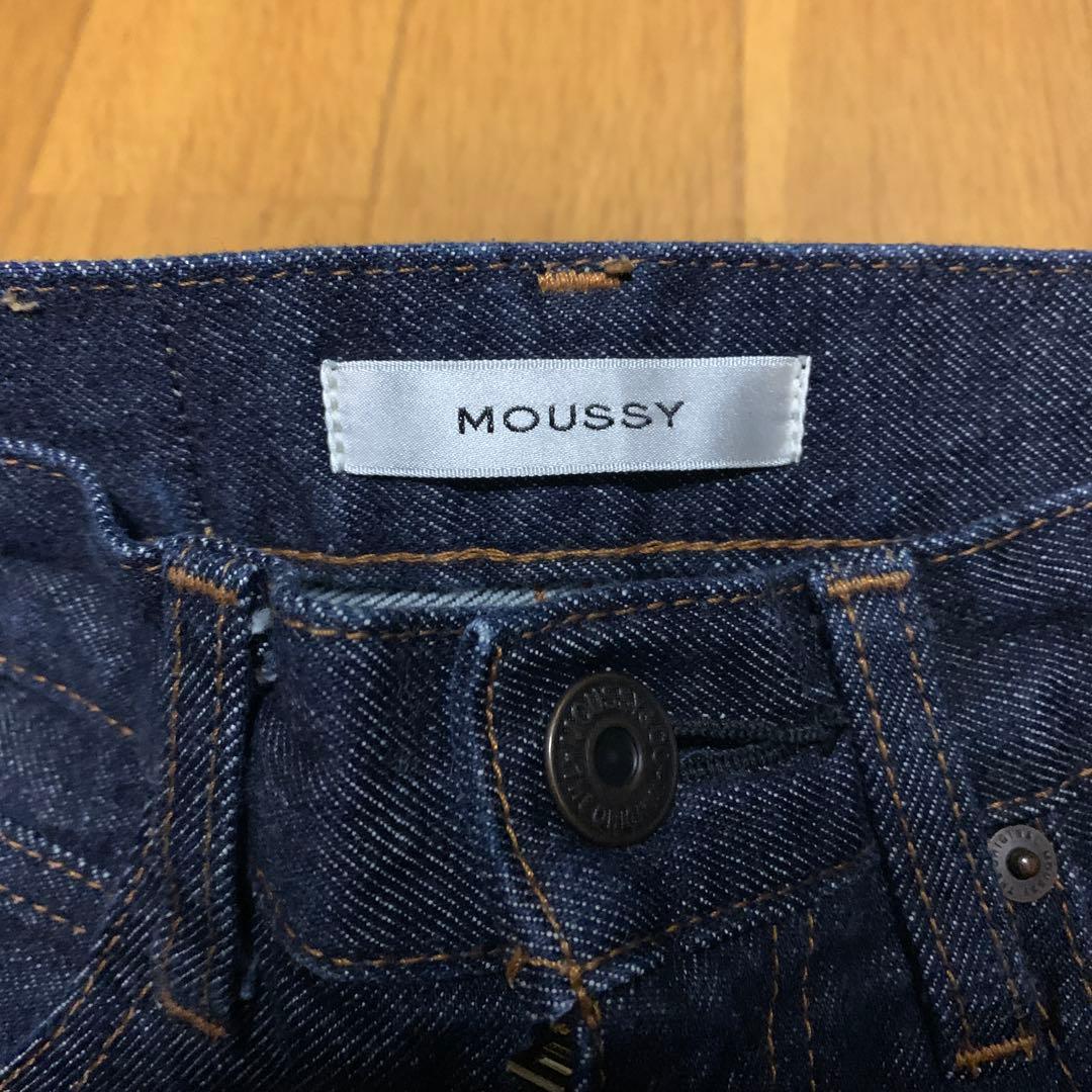 美品 moussy MVS フレアデニムパンツ ワンウォッシュ　24