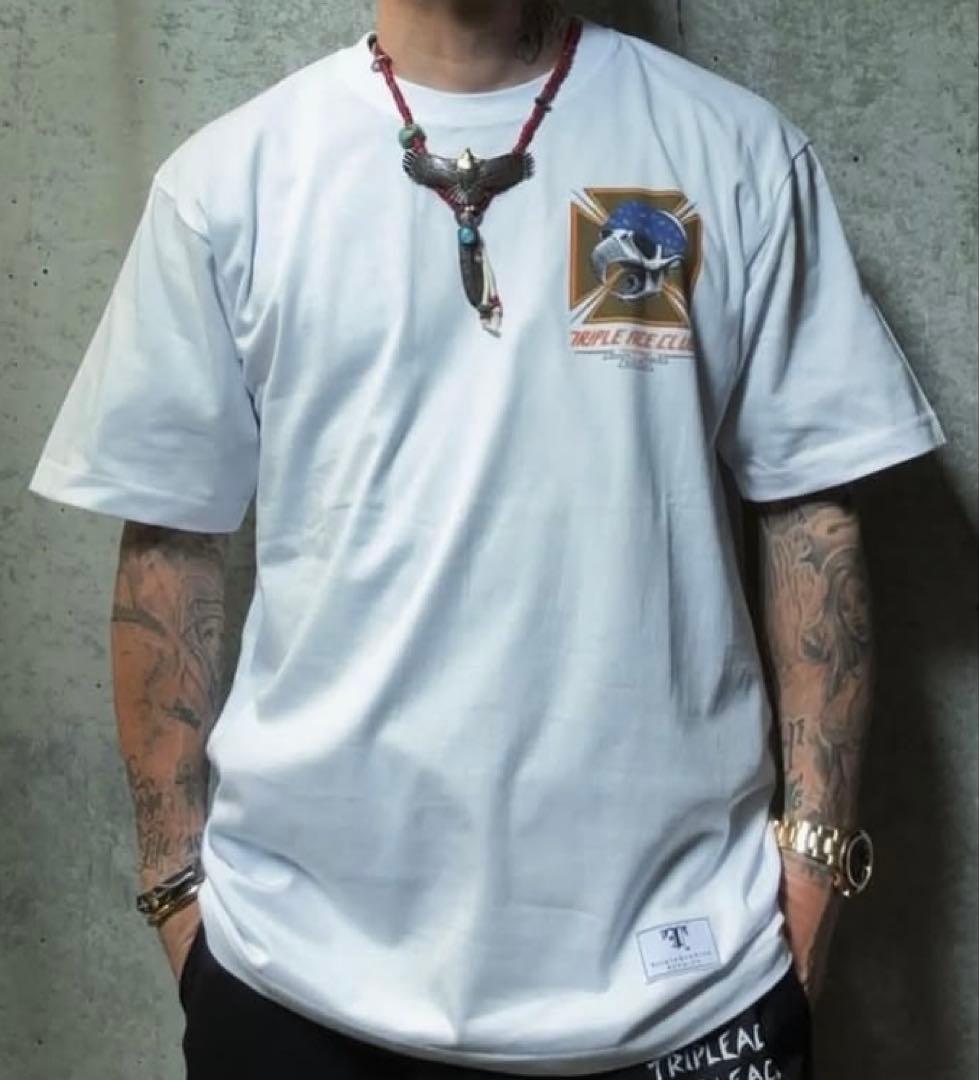 トップス TRIPLE ACE CLUB BANDANAHAWK White L size