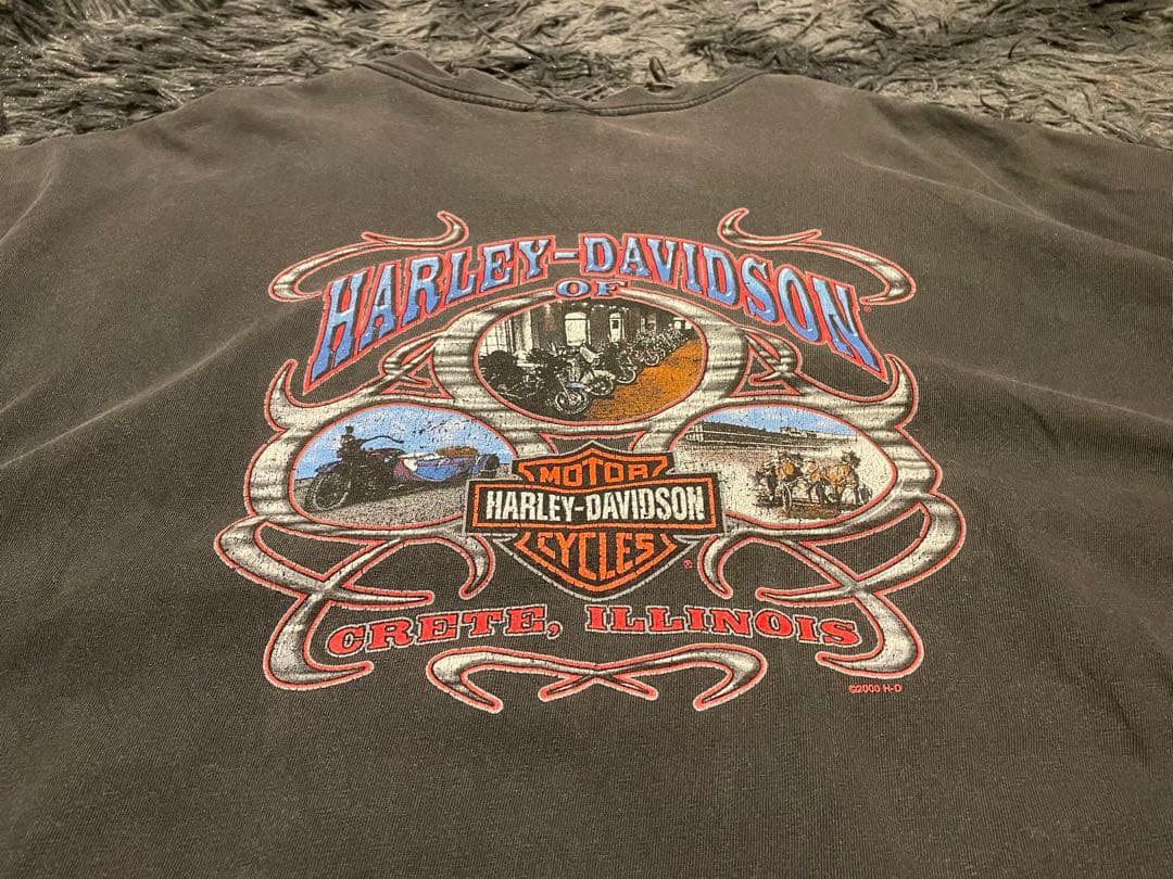ハーレーダビッドソンイーグルドラゴンtシャツフェードusa製