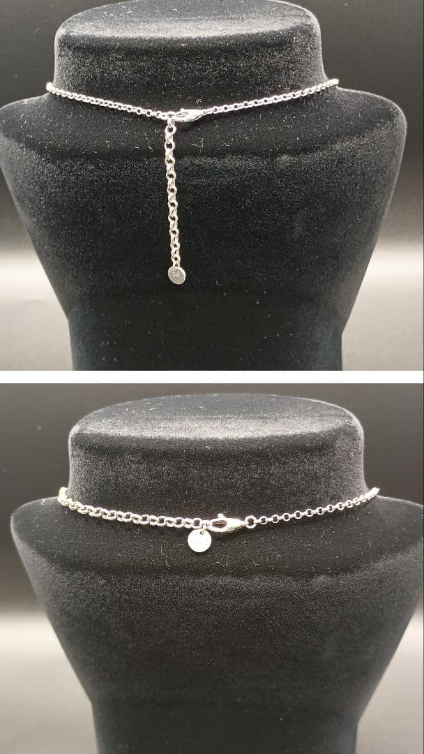 GUCCI あずきチェーン ブラック加工 50cm SILVER925 男女兼用
