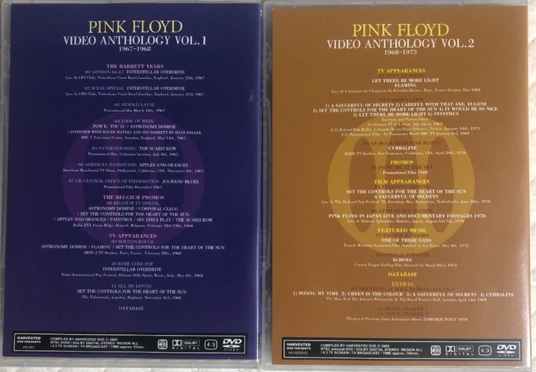 2DVD！PINK FLOYD/ VIDEO ANTHOLOGY VOL.1＆2