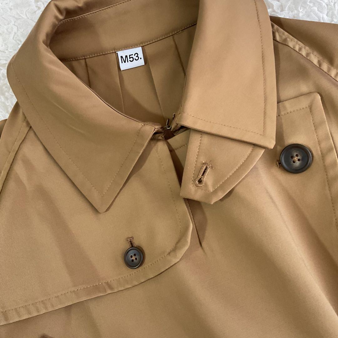 【美品】M53.　エムゴーサン　トレンチコート　ダブル　ロング　MA-004